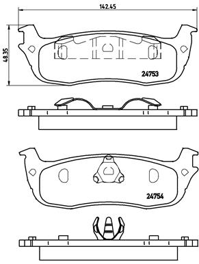 A.B.S. P 24 083 BREMBO Bremsbelagsatz, Scheibenbremse